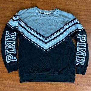 XS PINK pullover black and gray